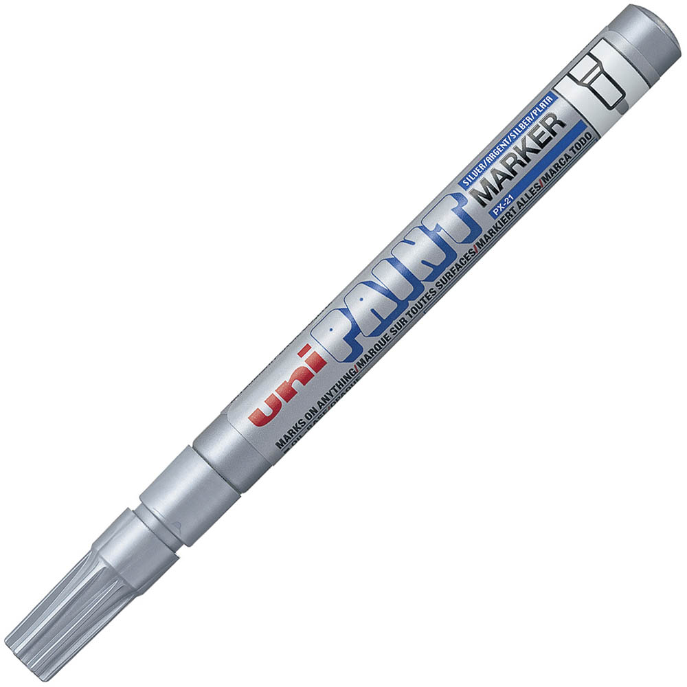 Image for UNI-BALL PX-21 PAINT MARKER BULLET 1.2MM SILVER from Office National Sydney Stationery