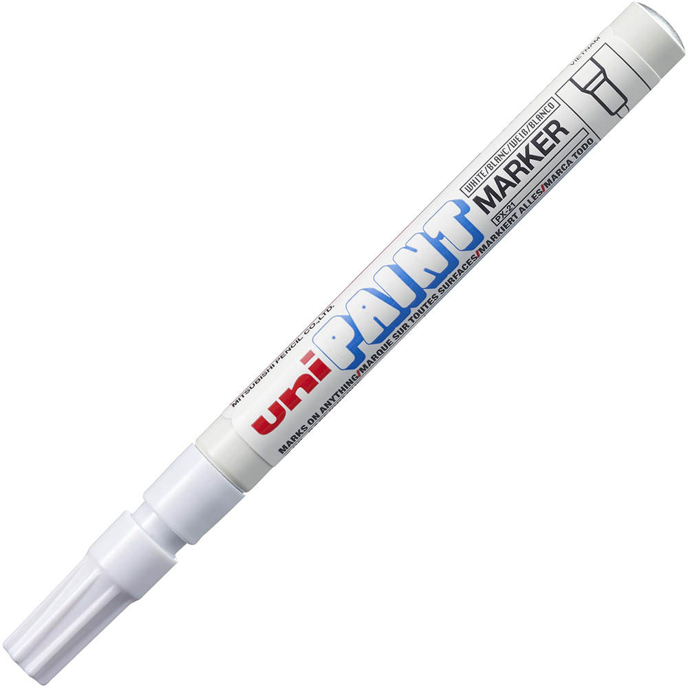 Image for UNI-BALL PX-21 PAINT MARKER BULLET 1.2MM WHITE from Office National