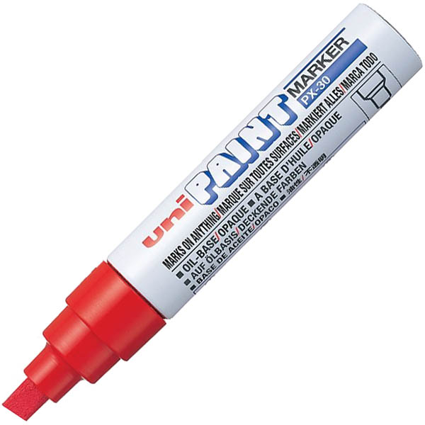 Image for UNI-BALL PX-30 PAINT MARKER CHISEL 8.0MM RED from Office National Sydney Stationery