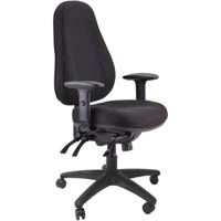 buro persona 24/7 task chair high back 4-lever arms jett fabric black