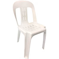rapidline pipee plastic stacking chair white