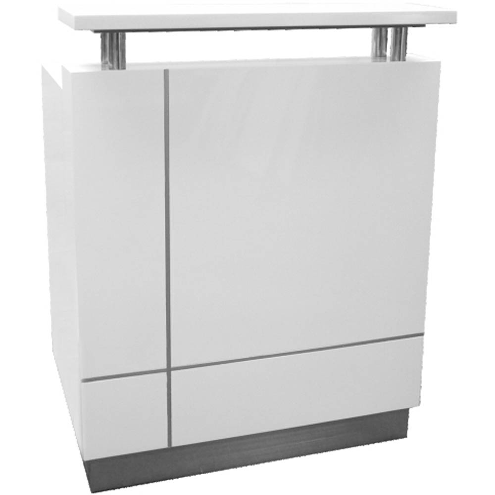 Image for OM PREMIER RECEPTIONIST COUNTER 880 X 690 X 1150MM WHITE from Coleman's Office National
