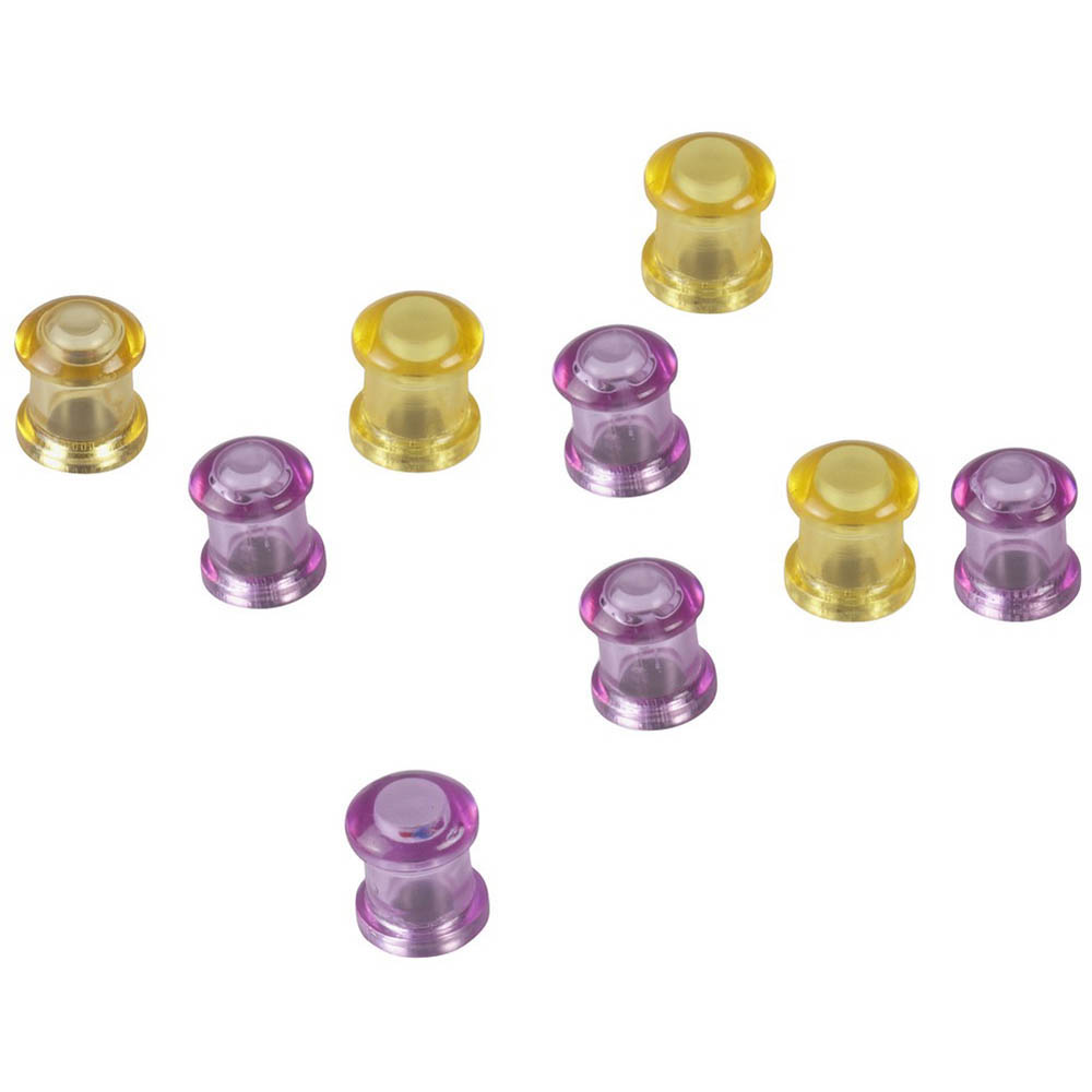Image for QUARTET EXTRA STRONG MAGNETS CIRCLE PURPLE/GOLD PACK 10 from Office National Port Augusta
