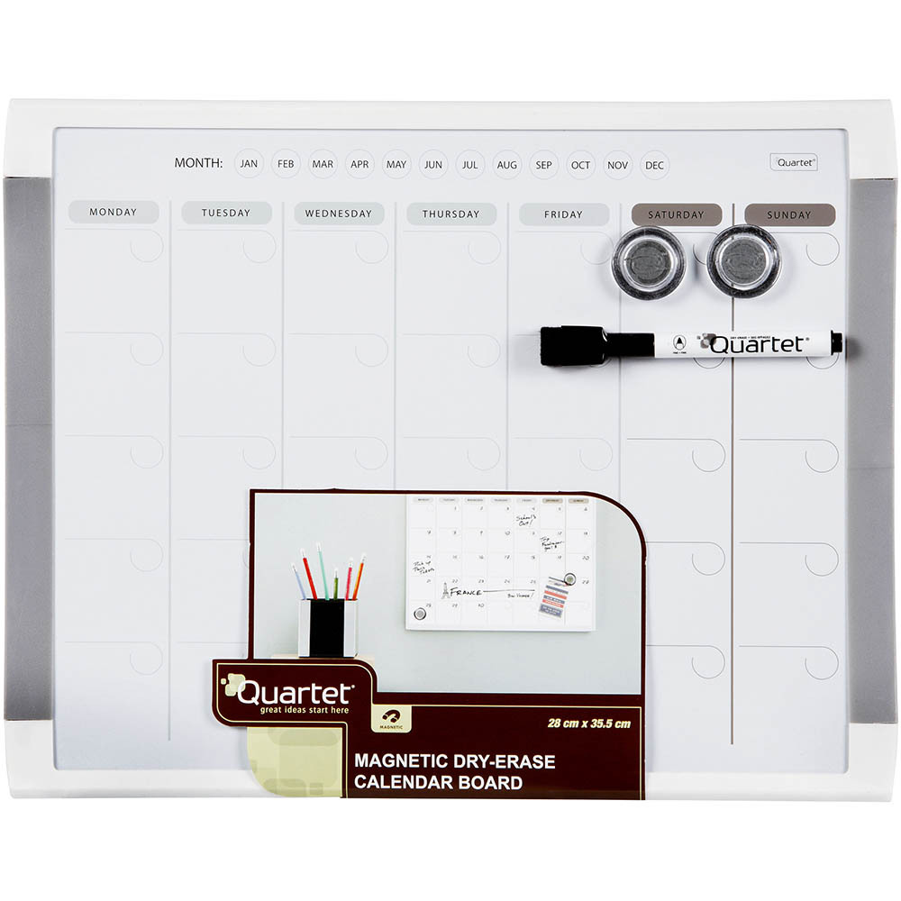 Image for QUARTET BASICS MONTHLY PLANNER BOARD 280 X 360MM WHITE FRAME from OFFICE NATIONAL CANNING VALE