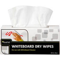 quartet whiteboard dry cleaning wipes white box 180