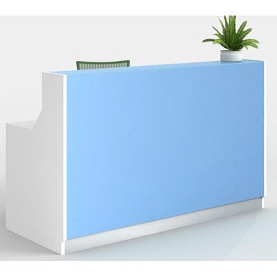 Image for ROMA RECEPTION COUNTER 1800 X 840 X 1150MM WHITE/BLUE from Office National Mount Gambier