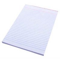 quill ruled bank pad 60gsm 90 leaf a5 white