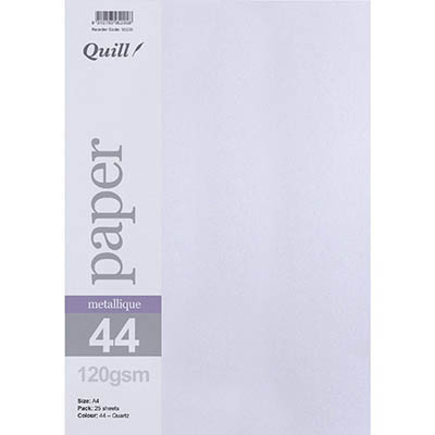Image for QUILL METALLIQUE PAPER 120GSM A4 QUARTZ PACK 25 from OFFICE NATIONAL CANNING VALE