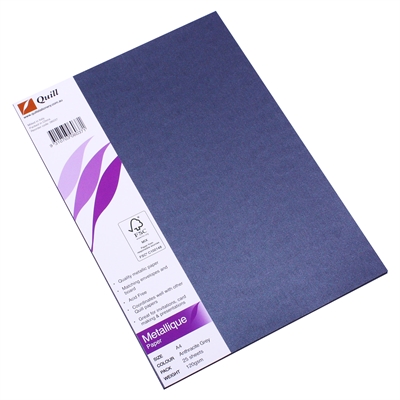 Image for QUILL METALLIQUE PAPER 120GSM A4 ANTHRACITE PACK 25 from Mackay Business Machines (MBM) Office National