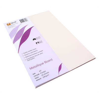 Image for QUILL METALLIQUE BOARD 285GSM A4 PERIDOT PACK 25 from OFFICE NATIONAL CANNING VALE
