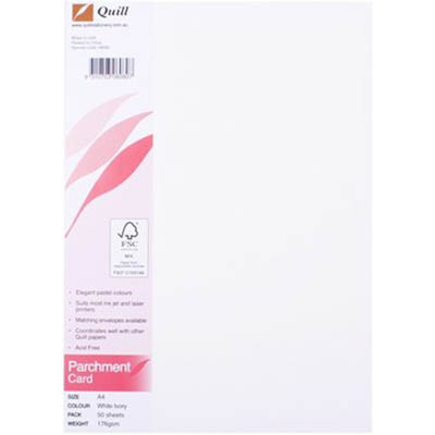 Image for QUILL PARCHMENT PAPER 90GSM A4 WHITE IVORY PACK 100 from Complete Stationery Office National (Devonport & Burnie)