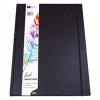 quill art journal hardcover 125gsm 120 page a3 black