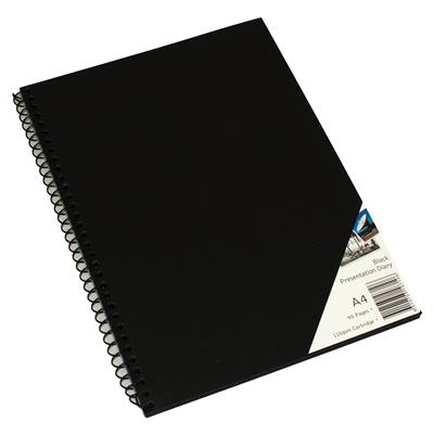 Image for QUILL VISUAL ART DIARY 110GSM 90 PAGE A4 PP BLACK from PaperChase Office National