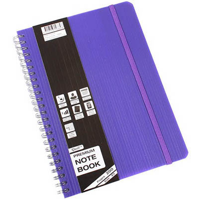 Image for QUILL PREMIUM NOTE BOOK 200 PAGE A5 VIOLET from Mackay Business Machines (MBM) Office National