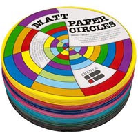 brenex matt circle paper shapes single sided 120mm assorted pack 500