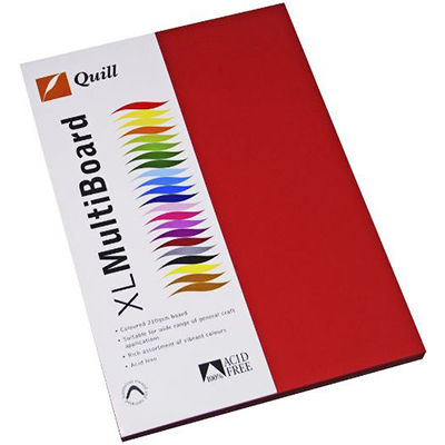 Image for QUILL COLOURED A4 COPY PAPER 80GSM RED PACK 100 SHEETS from Surry Office National