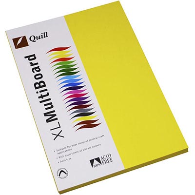 Image for QUILL COLOURED A4 COPY PAPER 80GSM LEMON PACK 100 SHEETS from Angletons Office National