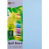 quill xl multiboard 210gsm a4 powder blue pack 50