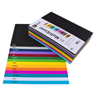 Image for QUILL COVER PAPER 125GSM A4 ASSORTED PACK 500 from Ezi Office Supplies Gold Coast Office National