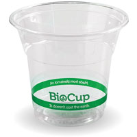 biopak biocup pla cup 150ml clear pack 100