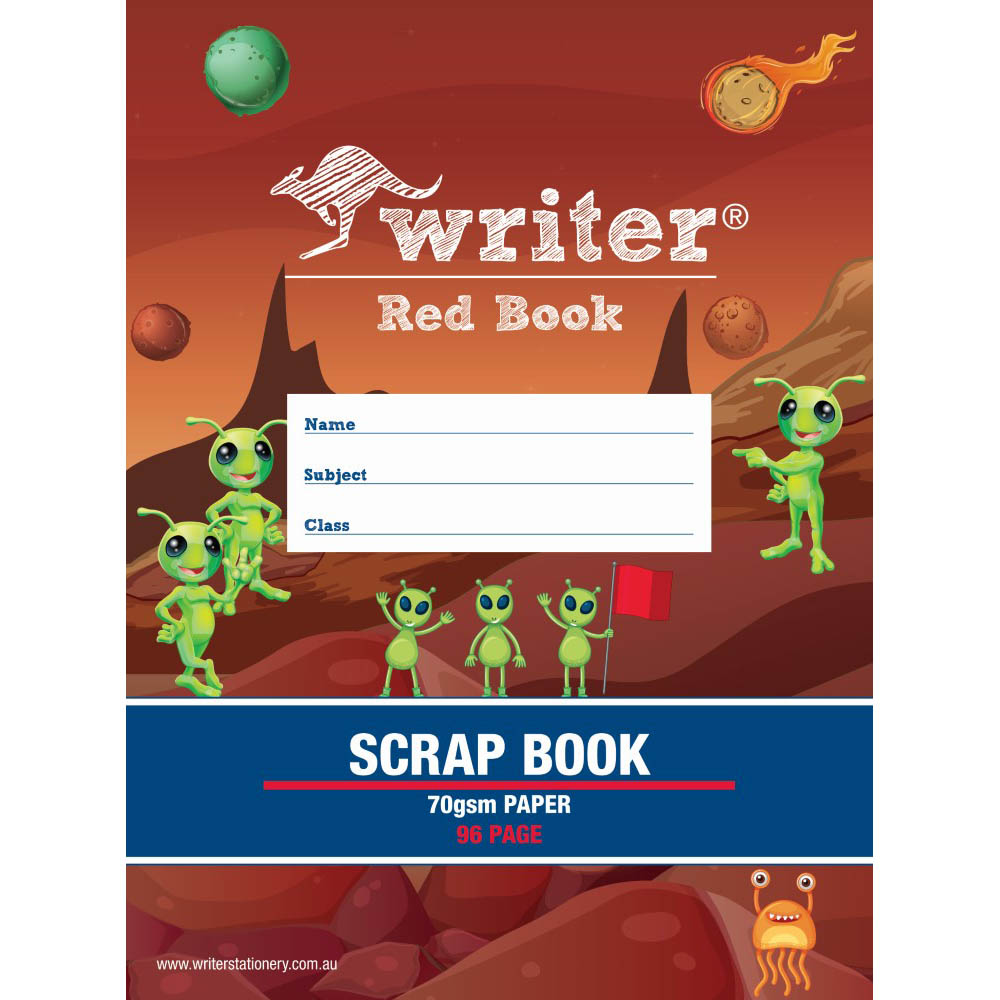 Image for WRITER SCRAPBOOK 70GSM 96 PAGE 330 X 240MM RED from PaperChase Office National