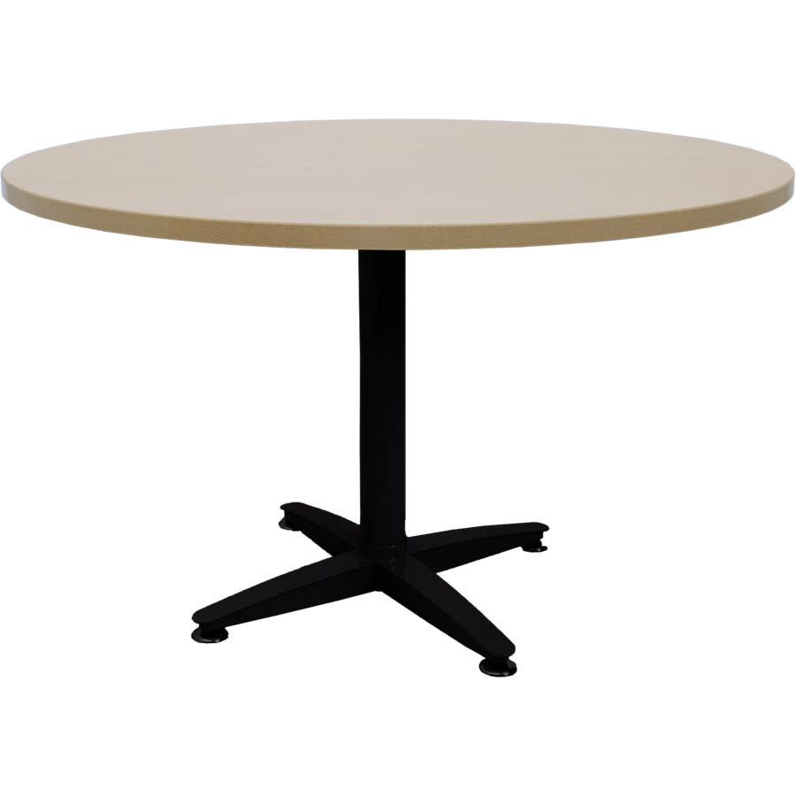 Image for RAPID SPAN 4 STAR ROUND TABLE 1200MM BEECH/BLACK from Complete Stationery Office National (Devonport & Burnie)
