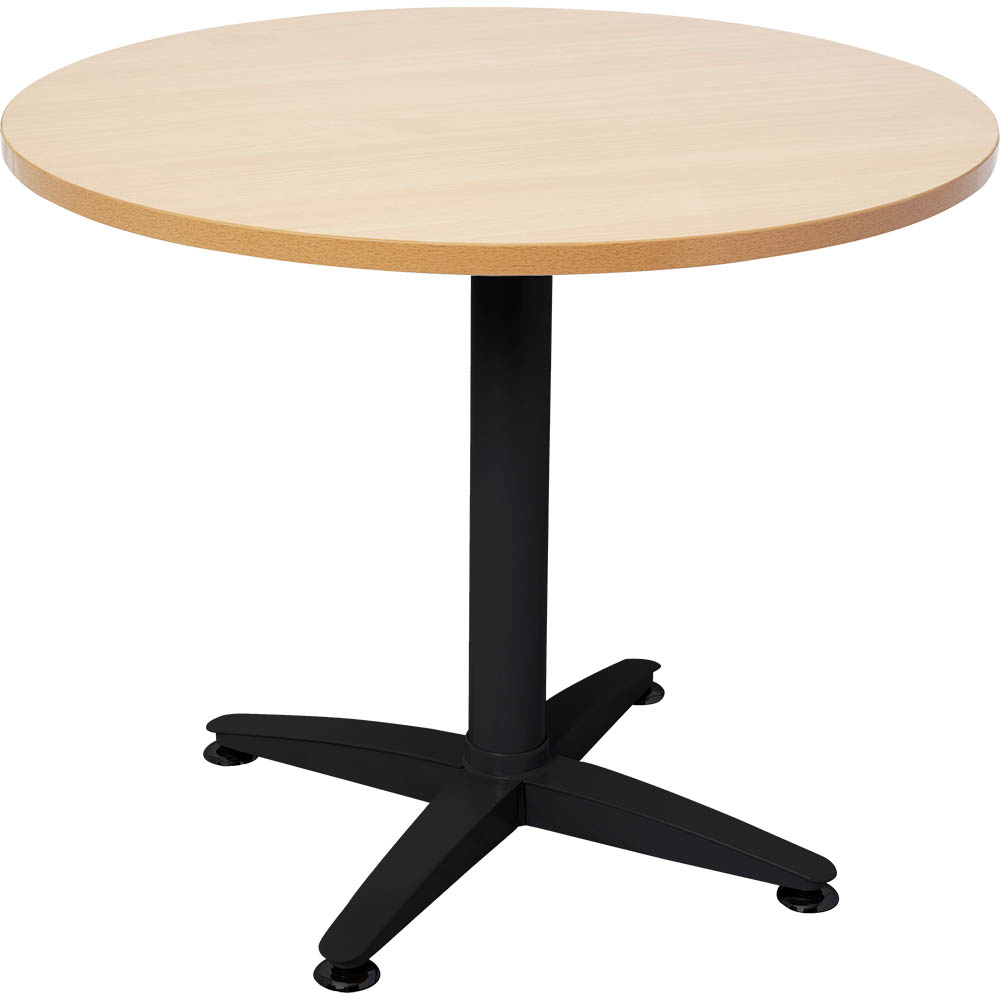 Image for RAPID SPAN 4 STAR ROUND TABLE 900MM BEECH/BLACK from Angletons Office National