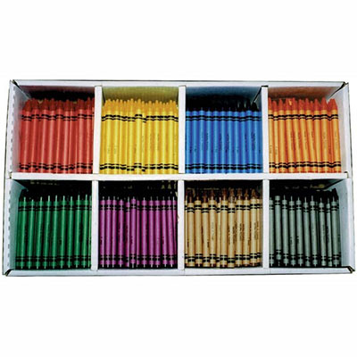 Image for EDUCATIONAL COLOURS BEST VALUE WAX CRAYONS ASSORTED CLASSPACK 800 from Discount Office National
