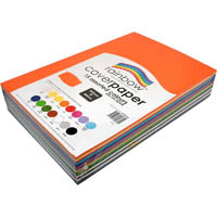 rainbow cover paper 125gsm 255 x 380mm assorted pack 500