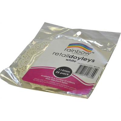 Image for RAINBOW DOYLEYS 115MM WHITE PACK 25 from Copylink Office National