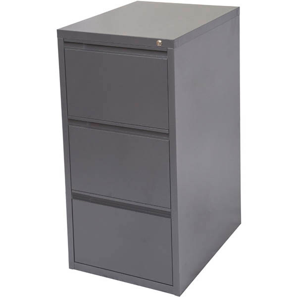 Image for INITIATIVE FILING CABINET 3 DRAWER 475 X 600 X 1020MM GRAPHITE RIPPLE from Office National Barossa