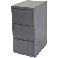 initiative filing cabinet 3 drawer 475 x 600 x 1020mm graphite ripple