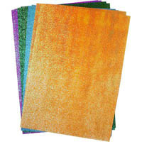 rainbow glitter paper a4 assorted pack 50
