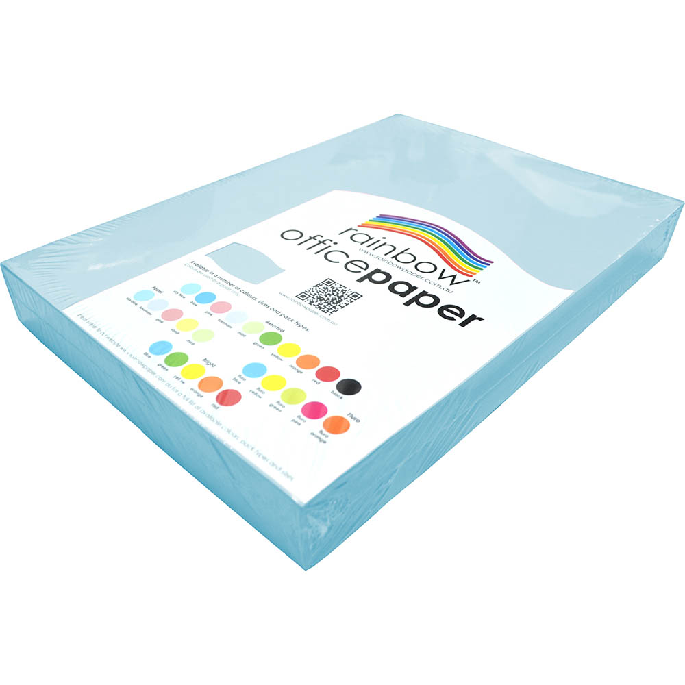 Image for RAINBOW COLOURED A3 COPY PAPER 80GSM 500 SHEETS SKY BLUE from Office National