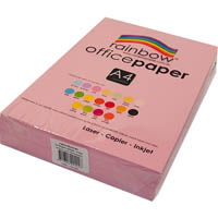 rainbow coloured a4 copy paper 80gsm 500 sheets pink