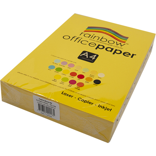 Image for RAINBOW COLOURED A4 COPY PAPER 80GSM 500 SHEETS YELLOW from Office National Perth CBD