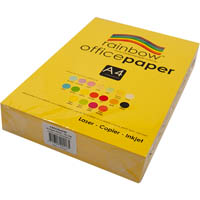 rainbow coloured a4 copy paper 80gsm 500 sheets yellow