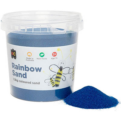 Image for EDUCATIONAL COLOURS RAINBOW SAND 1.3KG JAR BLUE from Emerald Office Supplies Office National