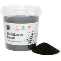 educational colours rainbow sand 1.3kg jar black