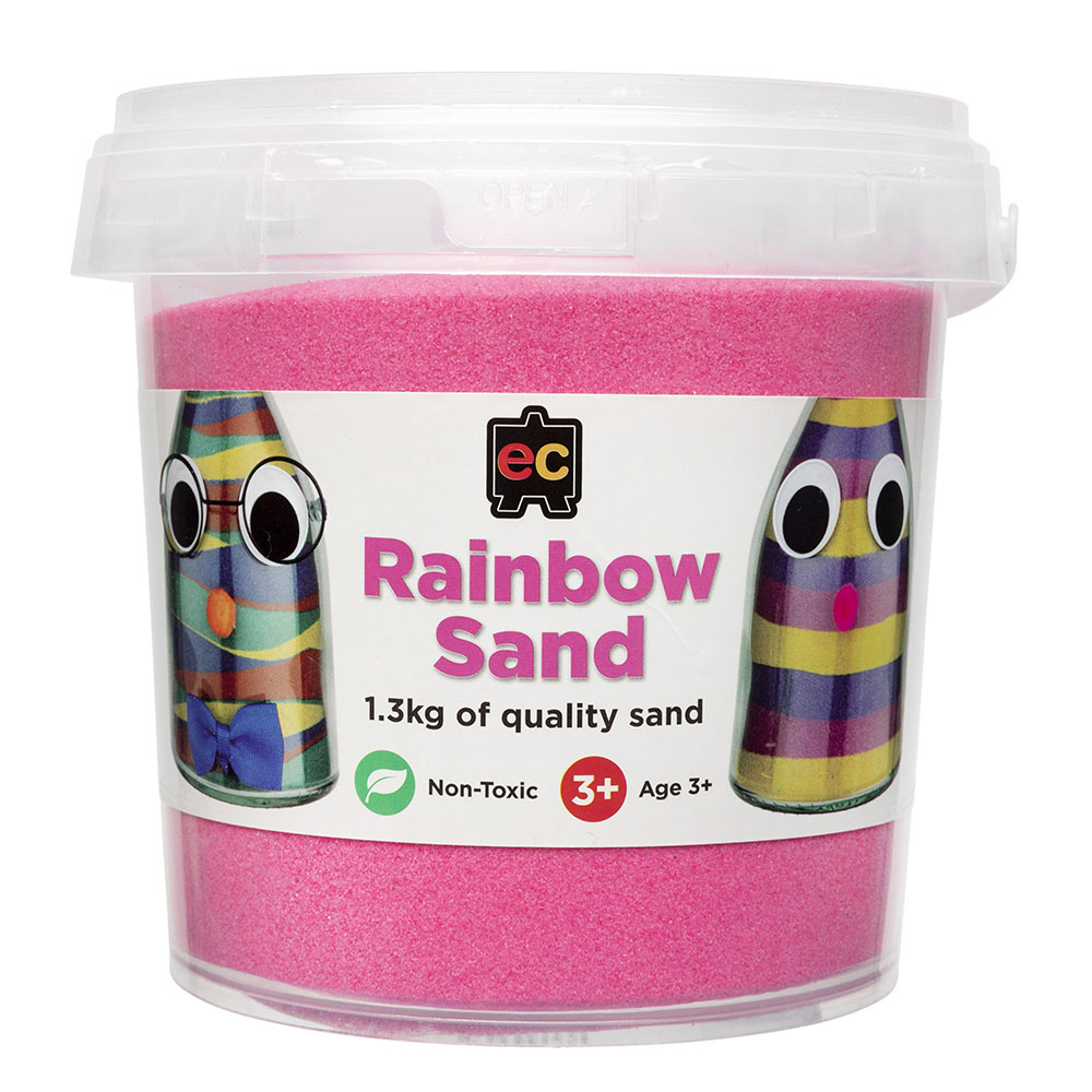 Image for EDUCATIONAL COLOURS RAINBOW SAND 1.3KG JAR PINK from C & G Office National