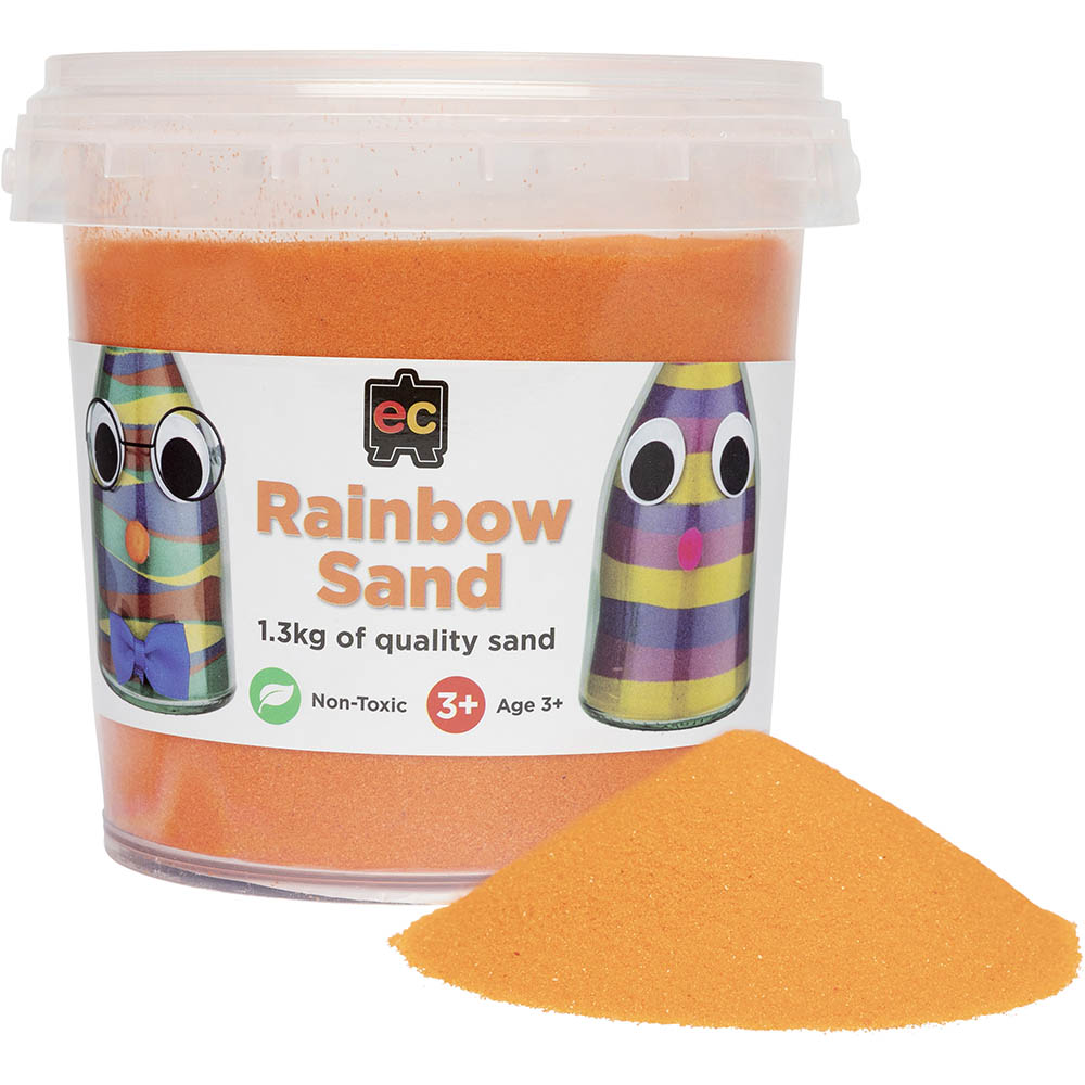 Image for EDUCATIONAL COLOURS RAINBOW SAND 1.3KG JAR ORANGE from Office National Capalaba