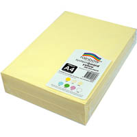 rainbow system board 200gsm a4 yellow pack 200