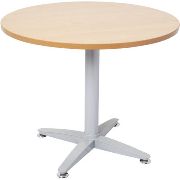 Image for RAPID SPAN 4 STAR ROUND TABLE 1200MM BEECH/SILVER from Ezi Office Supplies Gold Coast Office National
