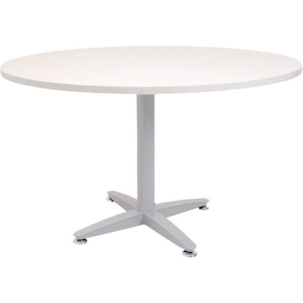 Image for RAPID SPAN 4 STAR ROUND TABLE 1200MM NATURAL WHITE/SILVER from PaperChase Office National