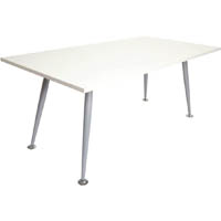 rapid span meeting table 1800 x 900mm natural white/silver