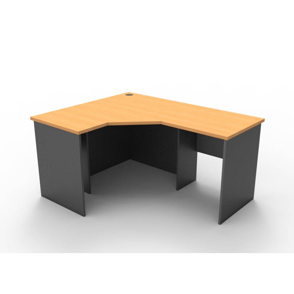 Image for RAPID WORKER CORNER WORKSTATION COMPLETE 1200 X 1500 X 600MM BEECH/IRONSTONE from Pirie Office National