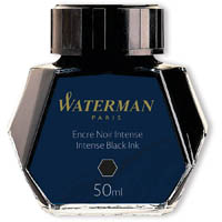 waterman fountain pen ink 50ml bottle intense black