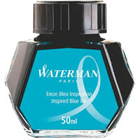 waterman fountain pen ink 50ml bottle inspired blue