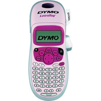 dymo lt100-h letratag handheld personal label maker pink