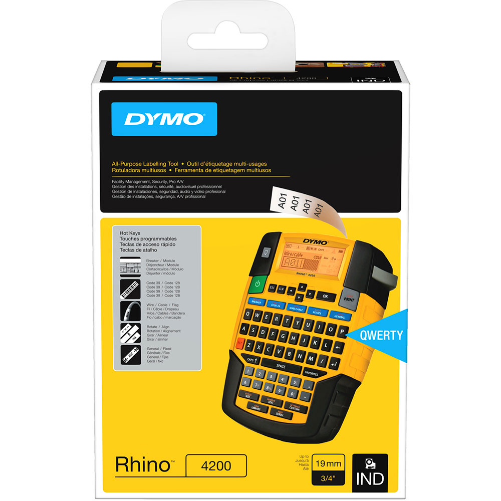 Image for DYMO 4200 RHINO INDUSTRIAL LABEL MAKER from OFFICE NATIONAL CANNING VALE